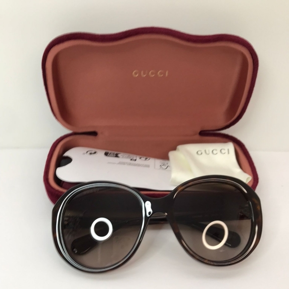 💯 Original Gucci GG0368S 002 55 Sunglasses - Picture 6 of 14